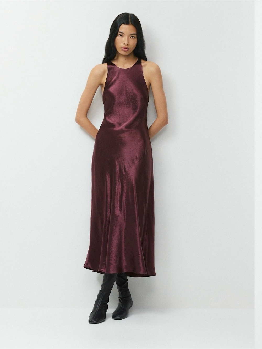 NWT Wilfred Aritzia Windswept satin dress size large